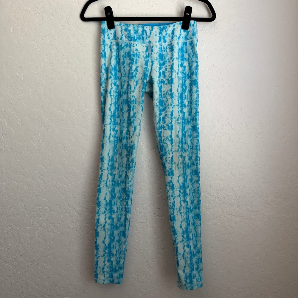 Ivivva Girl's Leggings Tie Dye Blue Sz 12